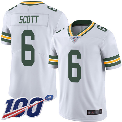 Green Bay Packers Limited White Youth #6 Scott J K Road Jersey Nike NFL 100th Season Vapor Untouchable->youth nfl jersey->Youth Jersey